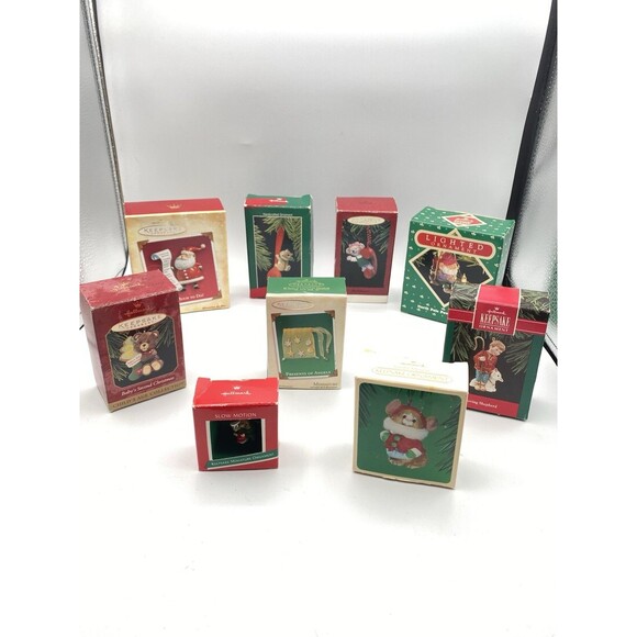 Vintage Hallmark Keepsake Holiday Christmas Ornaments Bundle Lot Of 9 - Picture 2 of 11